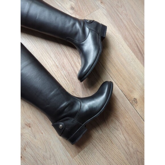 Frye Melissa Button Back Zip Tall Leather Riding Boots Womens 7 - Picture 8 of 13